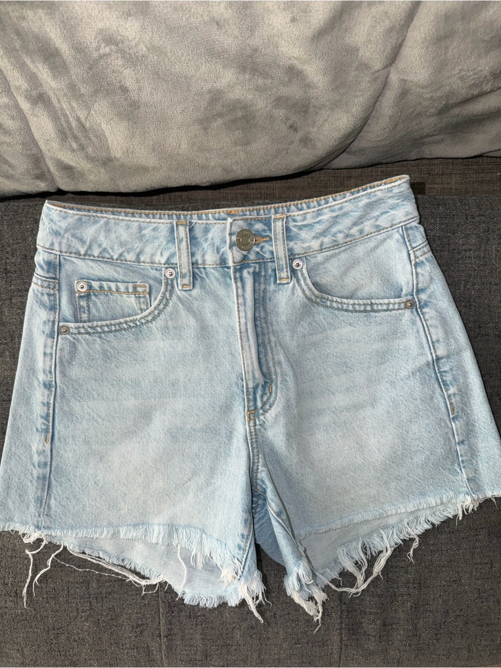 Garage Light Blue cutoff Denim Shorts - 0